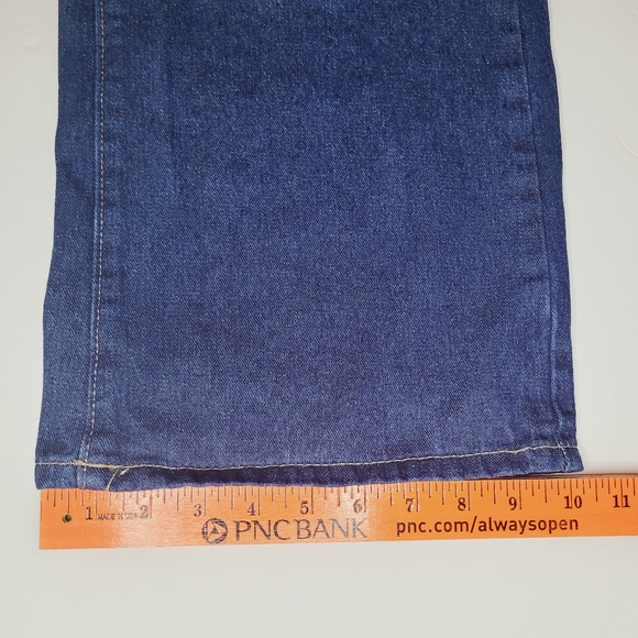 Forever 21 Belted Strapless Denim Jumpsuit Women Small Wide-leg Zip Pocket FLAW - Picture 10 of 15